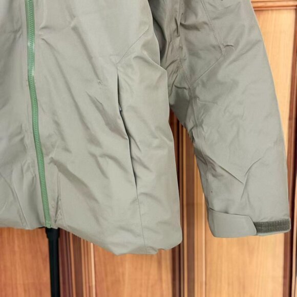 Arc'teryx Hooded Hardshell Down Jacket/Windbreaker, Misty Green, Size L - Picture 5 of 9